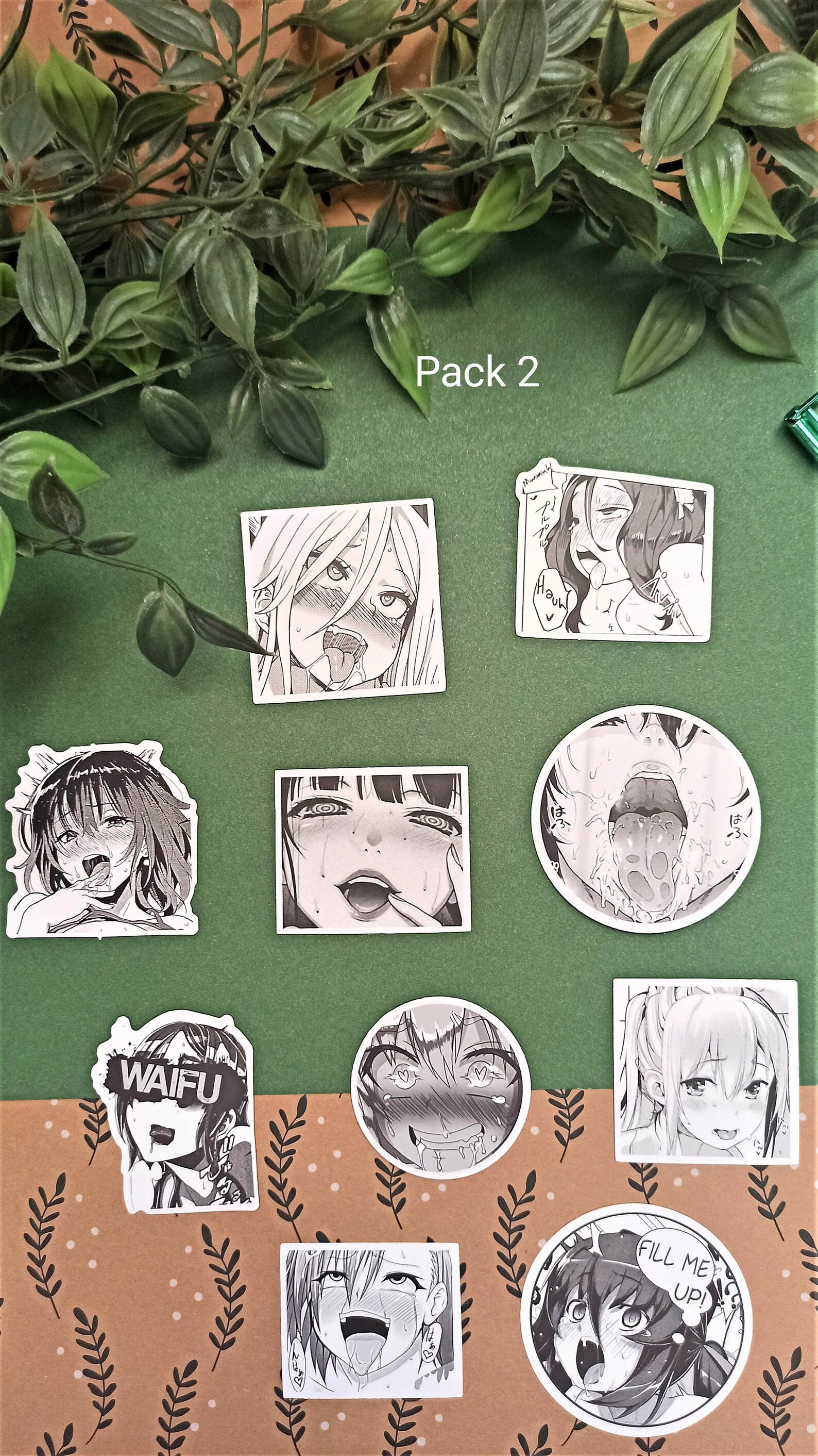 Ahegao Waifu Stickers Black And White Waterproof Anime Girl Decals Etsy Il 1fgi 
