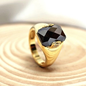Salt And Pepper Diamond Ring 5CT Briolette Radiant Cut Black Z Diamond Unique Engagement Ring Custom Handmade Ring Christmas Gifts Ring image 5