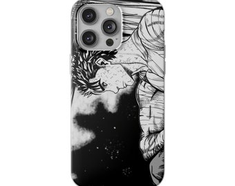 Berserk Manga Guts Flexi Case for iPhone 14, 13 12, 11, X, 8, 7 and Samsung S23, S22. S21, S10 models - Minimal Berserk Guts Manga Case