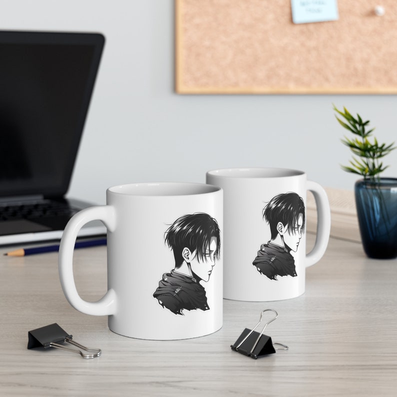 AOT Anime Levi Ackerman Coffee Mug Attack on Titan Manga Levi Coffee