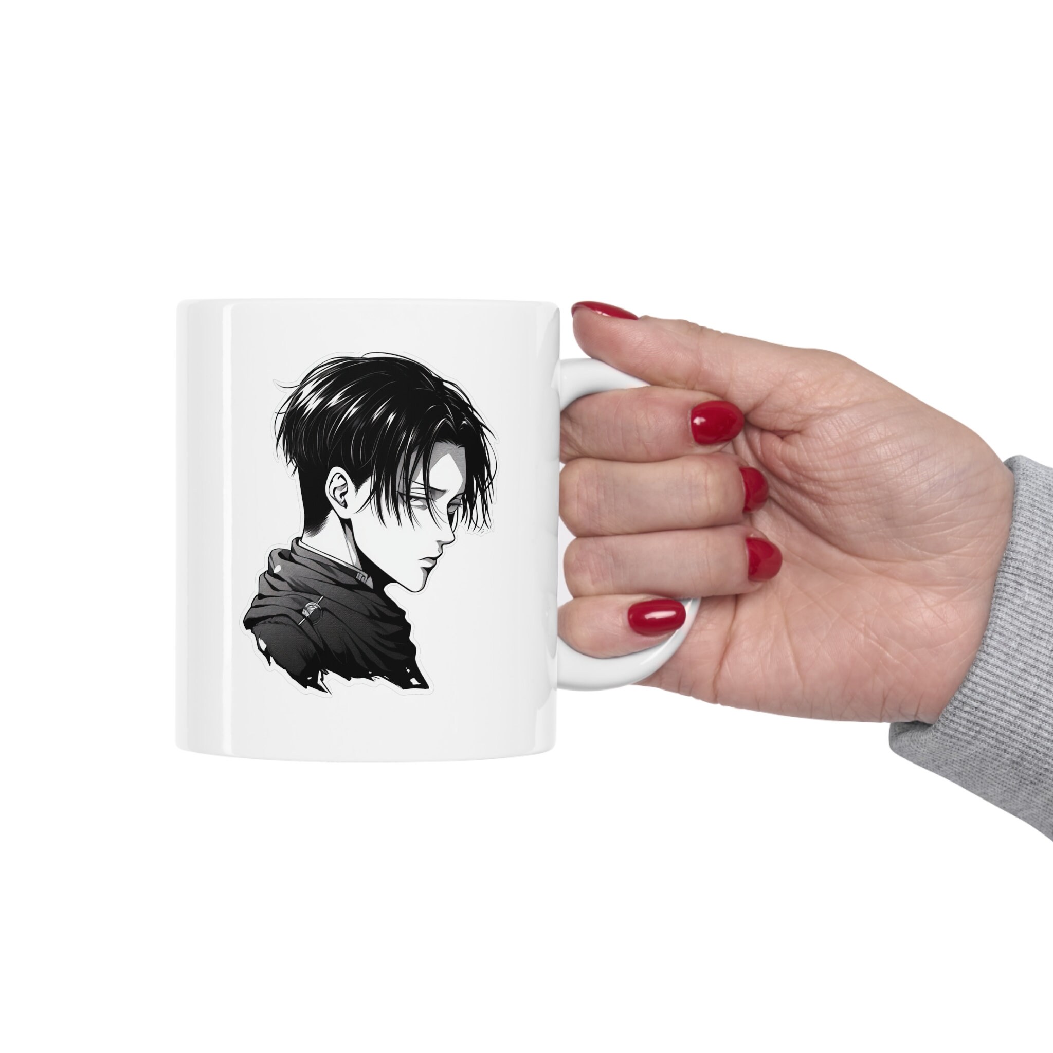 AOT Anime Levi Ackerman Coffee Mug Attack on Titan Manga Levi Coffee