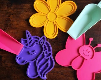 Sensory Play Tray for Kids | Montessori Sensory Tray | Unicorn Butterfly Flower Tray | Sensory Play Toy | Fine Motor Skills Toy