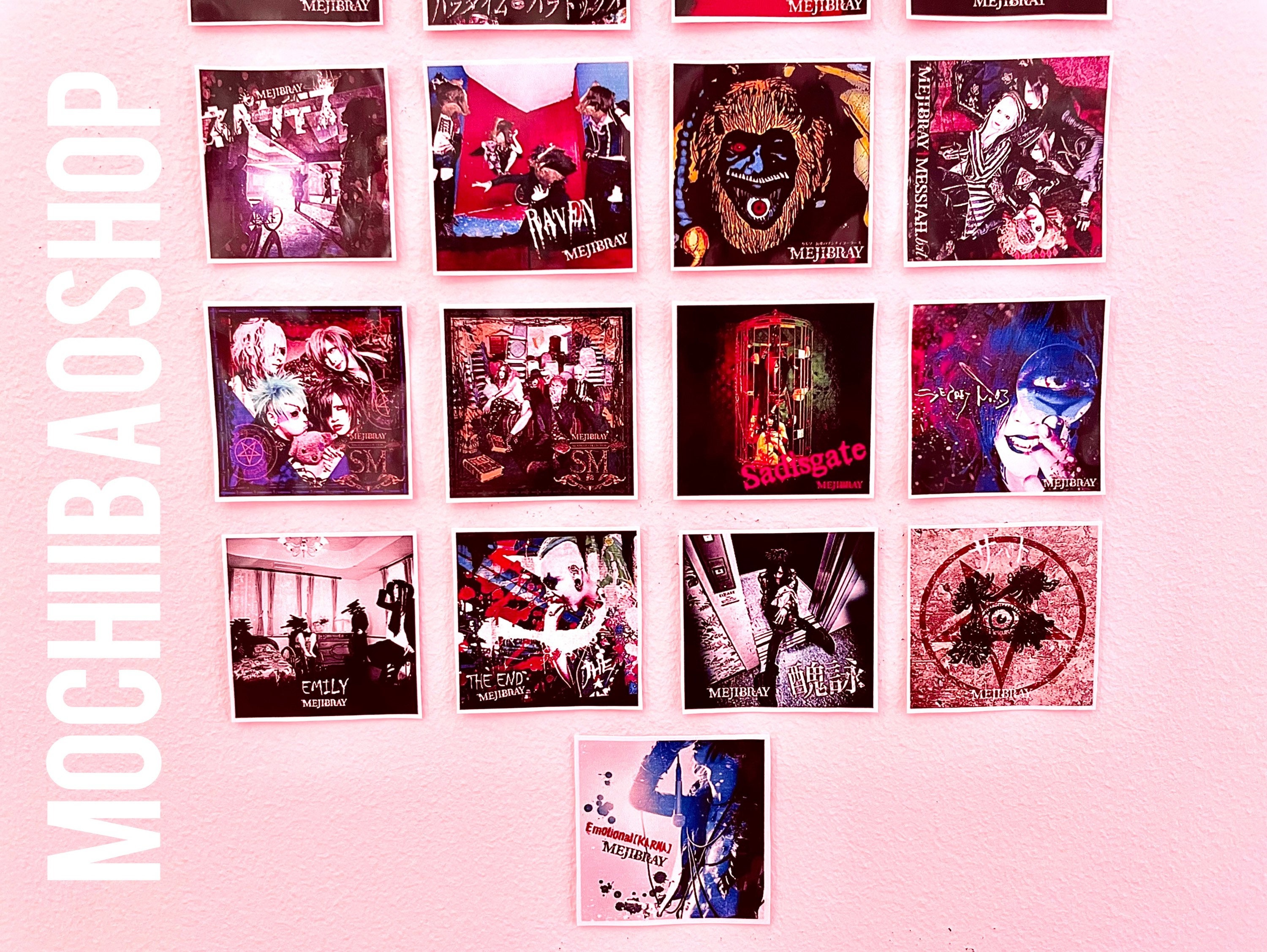 MEJIBRAY Visual Kei Album Cover Sticker Bundle of 26 Glossy