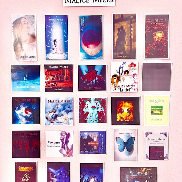 Malice Mizer Visual Kei, J-Rock Band Glänzende und wasserfeste Albumaufkleber im 25er-Set!