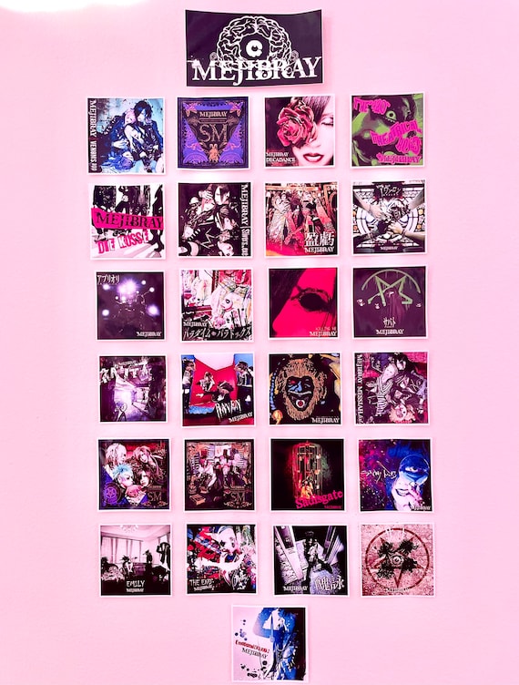 MEJIBRAY Visual Kei Album Cover Sticker Bundle of 26 Glossy MEJIBRAY ポスター