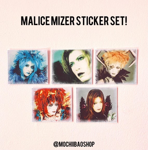 Set of 5 Large Malice Mizer Visual Kei, J-rock, V-kei Band Glossy