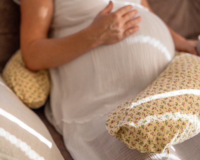 Organic pregnancy pillow, Brestfeeding Pilow From Swiss Pine Shavings And Wool, Stillkissen image 1