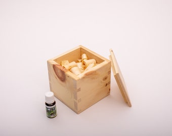 Air Freshener - Swiss Pine Wood Box With Swiss Pine Handmade Shavings And Essential Oil