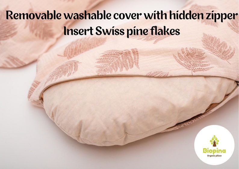 Organic pregnancy pillow, Brestfeeding Pilow From Swiss Pine Shavings And Wool, Stillkissen image 5