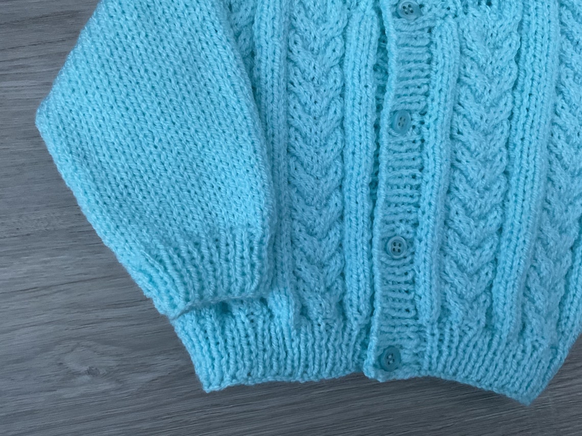 Baby Cable V Neck Cardigan