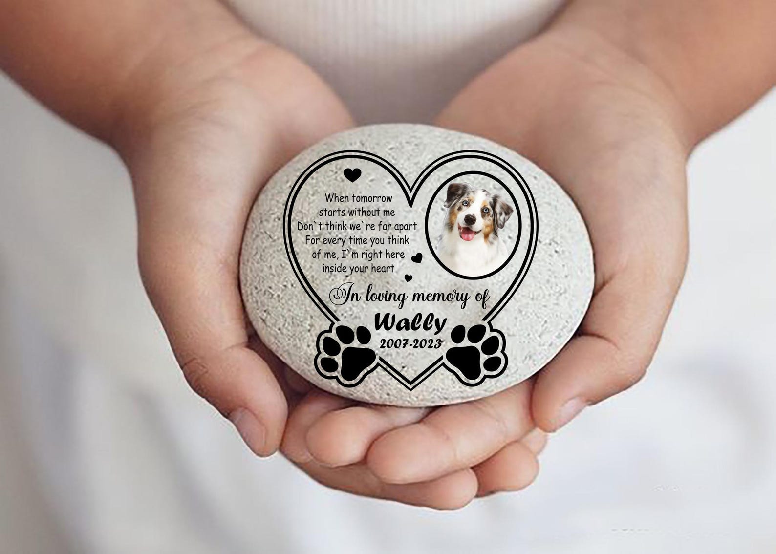 Pet Memorial SVG PNG: Dog Paw Print, in Loving Memory (digital Download ...