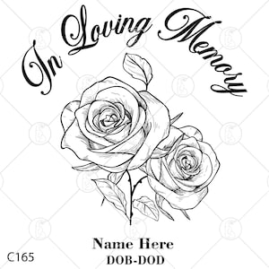 Memorial Rose SVG: In Loving Memory, Cricut, Silhouette (Digital Download)