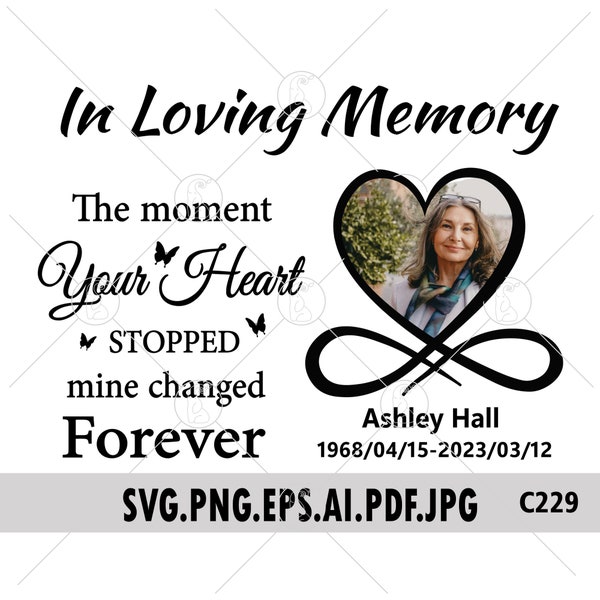 Memorial Sympathy Pass Away Gift For Loss Of Loved One, Memorial Print, Memorial Shirt Svg Png Clipart, In Loving Memory Svg, In Memory Of