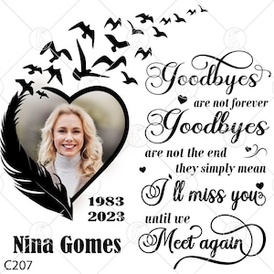 W kochającej pamięci Svg, Memorial Png, Memory Svg, W pamięci Svg, Pożegnania nie są wieczne, Edytowalne, Natychmiastowe pobieranie, Cricut, Sylwetka