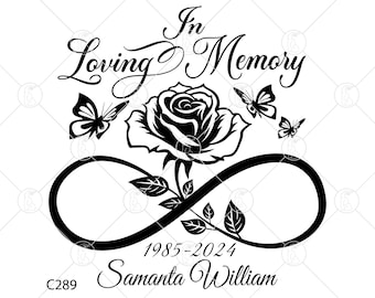 Memorial Rose Infinity SVG: Design In Loving Memory (download digitale)