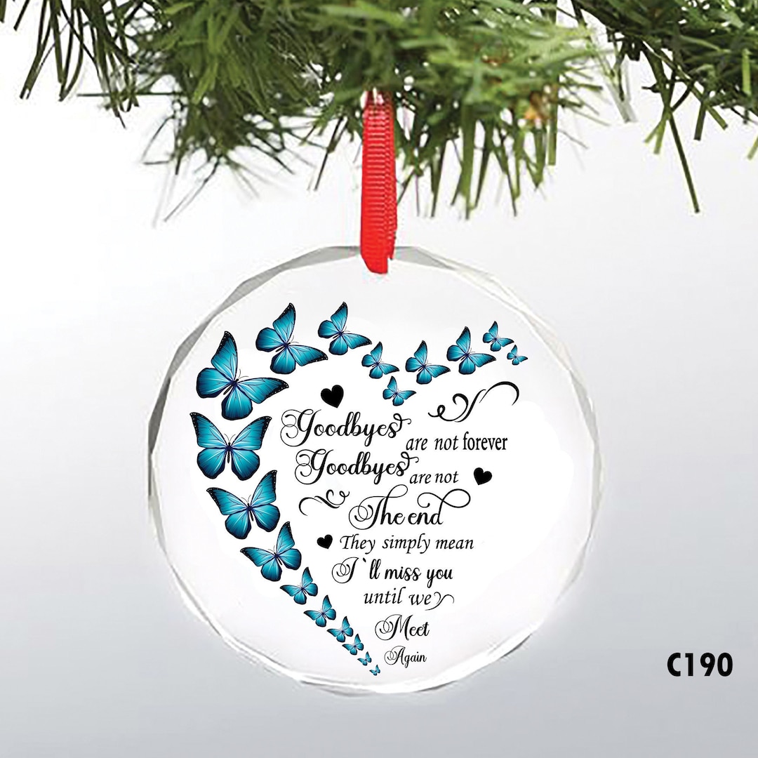 Red Ocean Memorial Wooden Heart - Goodbyes Are Not Forever Handcrafted Keepsake For Remembrance