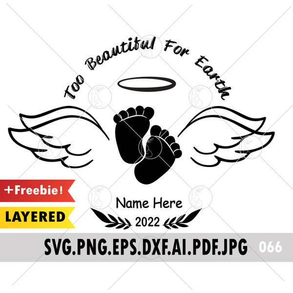 Infant Baby Loss Memorial SVG PNG Infant Baby Loss Awareness Day Infant Loss Angel Wings Baby Stillborn Baby Miscarriages Svg Png