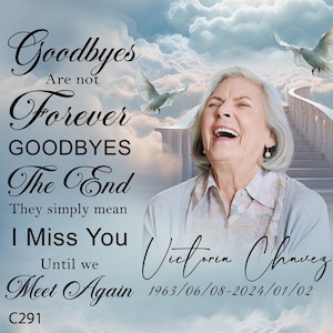 In loving Memory Png Editable, Memorial Png, Goodbyes Are Not Forever, Memorial Background, Canva Template, Sublimation, Instant Download