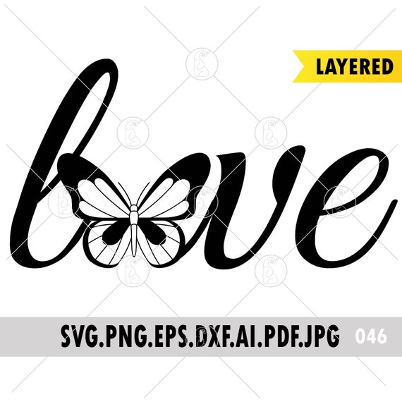 Butterfly Love SVG Love Butterfly SVG File Love Butterfly Etsy Australia