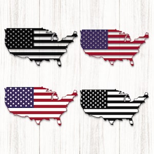 Amerikanische Flagge SVG Bundle, US Karte Umriss Flagge SVG, Vereinigte Staaten von Amerika svg, Cricut, sofortiger Download, Png