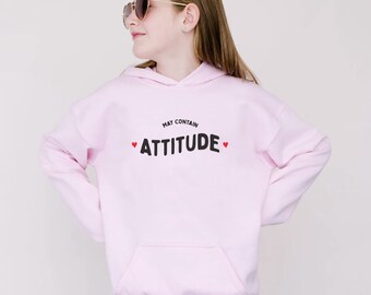 May Contain Attitude Kids Hoodie