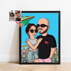 Futurama-Inspired Custom Couple Portrait - Cartoon Drawing and Caricature - Ideal Wedding and Anniversary Gift, Mother/Father Drawing