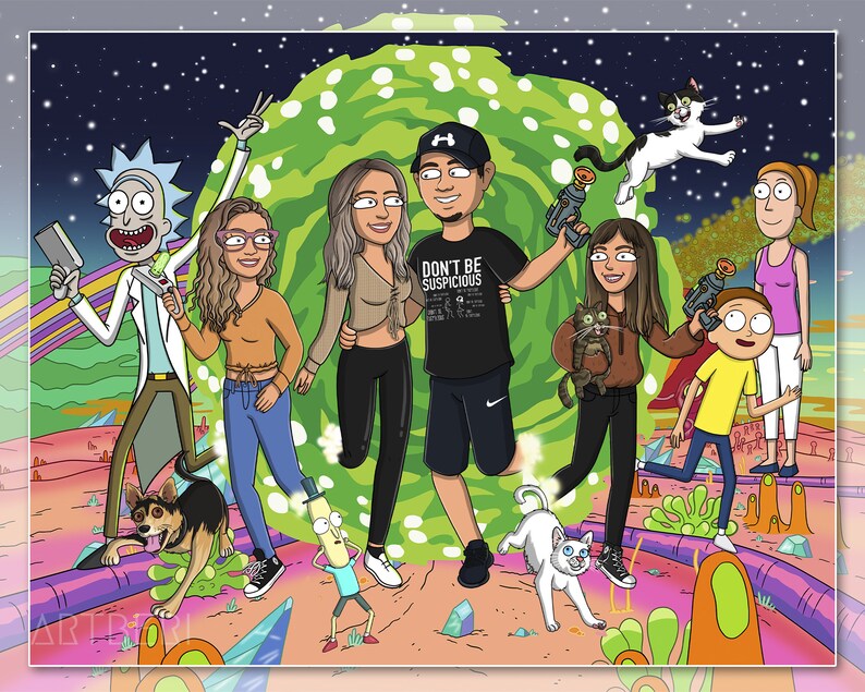 Custom Couple Portrait From Photo, R and M Style, Personalized Portrait