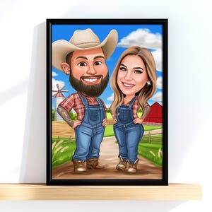 Custom Farmer Cartoon Portrait, Farmer Cartoon, Farmer Caricature, Funny Farmer Gift, Farmer Portrait, Farmer Caricature from Photo