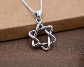 Colgante Estrella de David de Plata, Collar Unisex Magen David, Joyería Judaica, Regalo Judío para Hombres y Mujeres, Colgante Israelí para Uso Diario