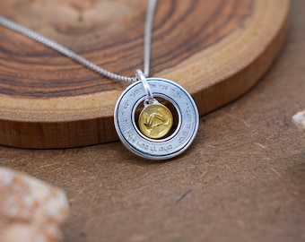 Silver and Gold Holy Blessing Pendant, Birkat Kohanim Necklace, Priestly Blessing Pendant with Hebrew Holy Verse, Judaica Pendant
