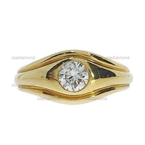18K Solid Gold Moissanite Bombe Style Ring Diamond Dome Ring Antique Bombe Ring 925 Sterling Silver Gold Plated Bombe Ring Anniversary Gift