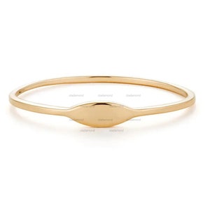 Minimalistischer 14k Gelbgold dünn Siegelring, zierlicher personalisierter Pinky Ring, dünner Siegelring, zierlicher Siegelring, minimale Silberringe