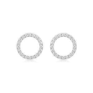 O Buchstaben Ohrstecker Ohrringe, 10k Solid Gold Runde Moissanite Kreis Bar Ohrstecker Ohrringe, 14k Solid Gold Runde Moissanite Kreis Bar Ohrstecker