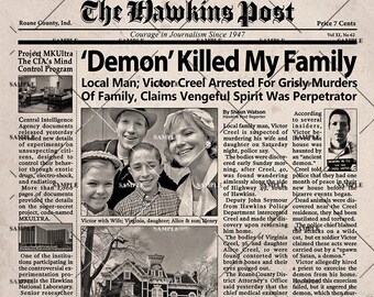 Hawkins Tv Poster Etsy UK