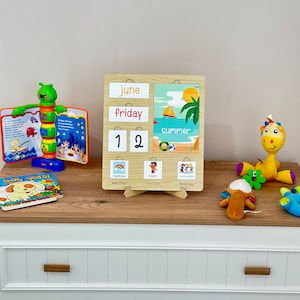 Montessori calendar, Wooden calendar, Kids Calendar, Advent calendar, Classroom calendar, Montessori toys, School Calendar, Toddler calendar image 7