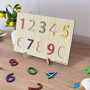 Rainbow Numbers Puzzle,Natural Wooden Numbers Puzzle,Christmas Gifts For Kids image 7