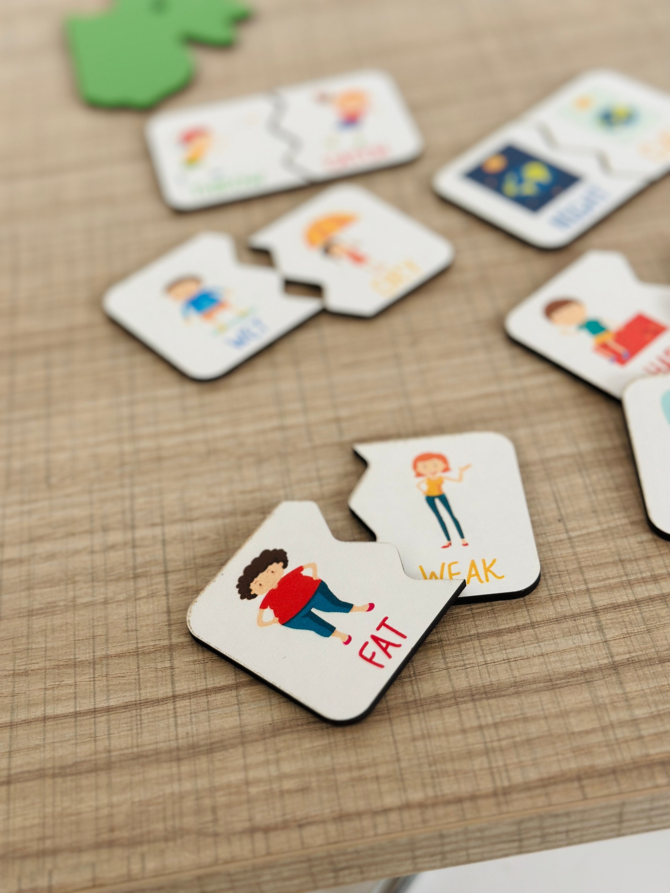 Opposites Matching Flashcards Pairing Cards Preschool Memory - Etsy