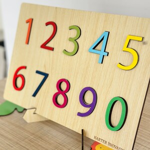 Rainbow Numbers Puzzle,Natural Wooden Numbers Puzzle,Christmas Gifts For Kids image 8