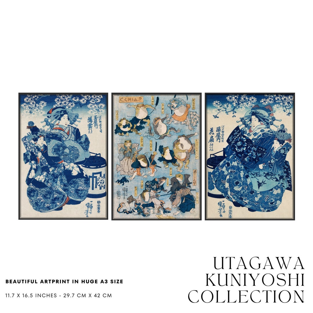 Utagawa Kuniyoshi Art Print Set 1, Ukiyo-e Art Print, Vintage Japanese ...