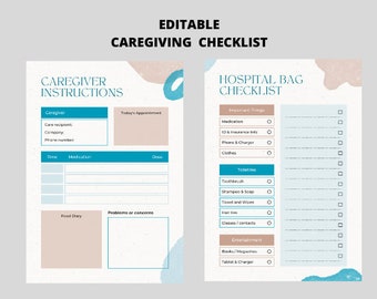 Elderly Daily Checklist - Etsy