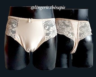 Tucking moyen taille haute en dentelle , lingerie pour femme transgenre