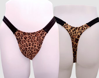 String bikini Gaff léopard 2, tucking gaff