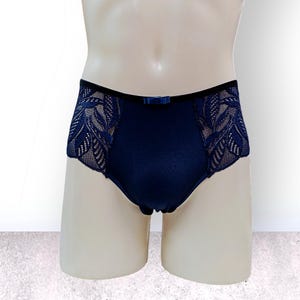 Högmidjade spetstrosor med medelhög kompression, underkläder för transkvinnor, sissy-underkläder