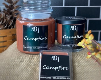 Campfire Scented Candle is the perfect gift for someone that wants to bring the scent of the outdoor fire, indoors | a great soy candle gift