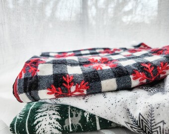 Hidden Pocket Infinity Scarf - Wintery Flannel