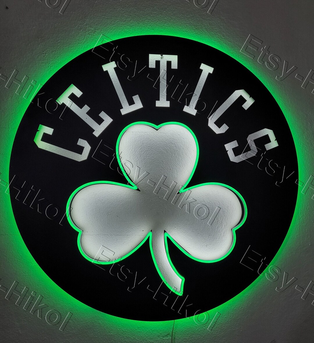 Neon Boston Celtics Metal Logo Boston Celtics LED Metal Wall - Etsy