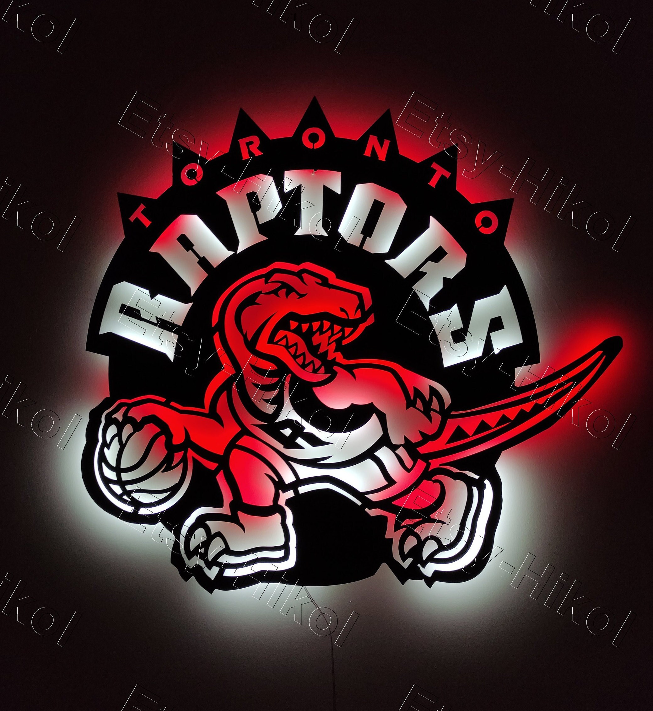 Toronto Raptors, LED Basketball Sports Fan Lamp, Custom Made Night Light,  Personalized Free, 16 Color Option, Featuring Licensed Decal 