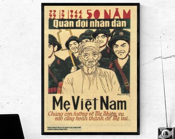 Vietnam War Propaganda Poster: Mother Vietnam, 50th Anniversary (12x16in)
