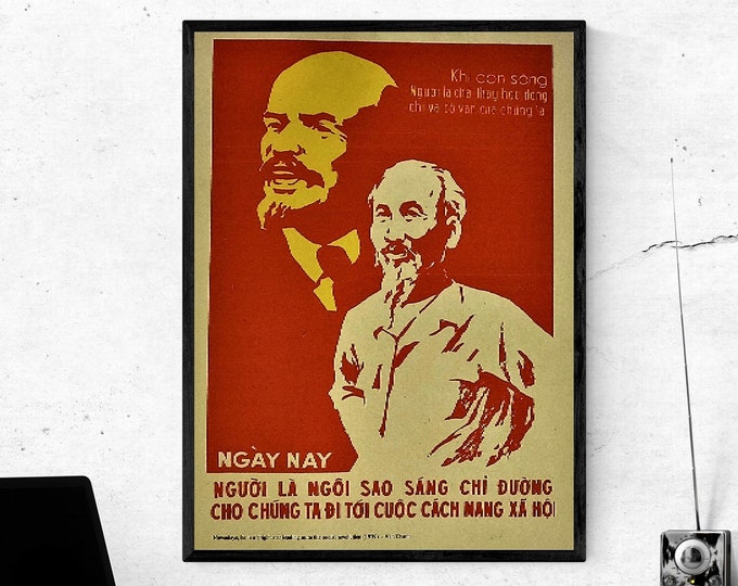 Vietnam War Poster - Ho Chi Minh is a Bright Star Leading Us to the ...