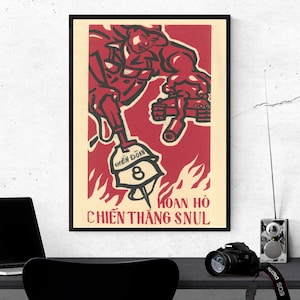 Vietnam Krieg Poster - Um den Sieg der SNUL gegen Die Amerikanische Feinde Armee zu feiern - Größe 30 x 40 cm